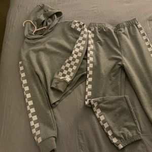Girls 2 piece jump suit. Grey. Size 8. Never worn